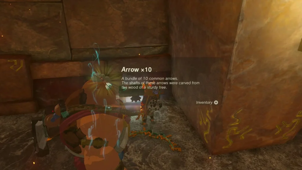 Arrow x10 item box from the chest beneath the supply depot in the 3F hub Arrow x10 item box from the chest beneath the supply depot in the 3F hub