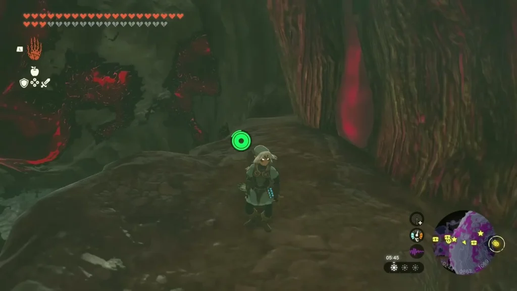 Climbing a dark cavern wall Climbing a dark cavern wall
