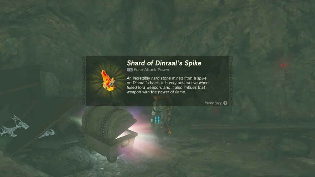 Open chest holding a Shard of Dinraal's Spike Open chest holding a Shard of Dinraal's Spike
