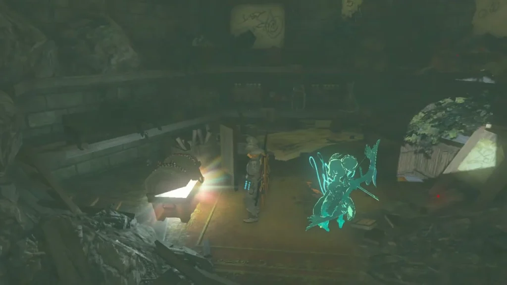 Chest in the cluttered room holding the Royal Guard's Sword Chest in the cluttered room holding the Royal Guard's Sword