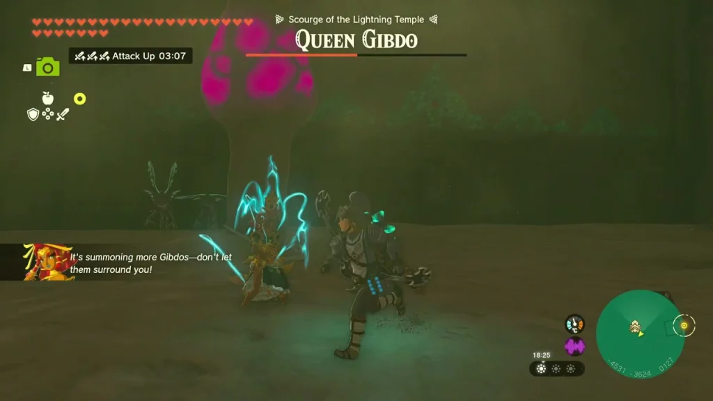 Hive on a mushroom pillar summoning Gibdos beside Riju Hive on a mushroom pillar summoning Gibdos beside Riju