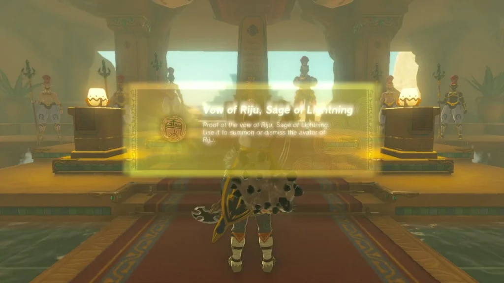 Vow of Riju, Sage of Lightning ability notice Vow of Riju, Sage of Lightning ability notice