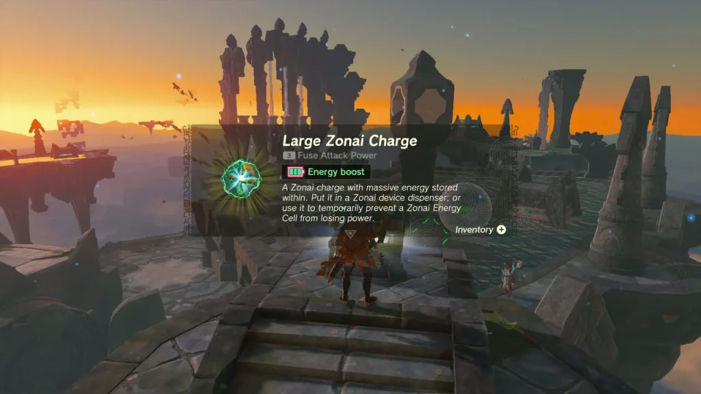Large Zonai Charge item box on the upper platform Large Zonai Charge item box on the upper platform