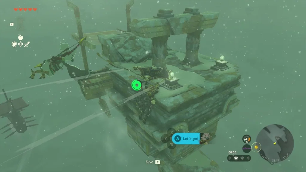 Cluster of broken floating ruins and sails in the Rising Island Chain Cluster of broken floating ruins and sails in the Rising Island Chain