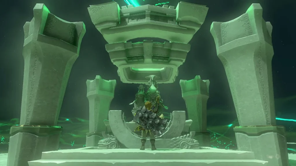 Shrine of Light chamber with a statue under a stone canopy Shrine of Light chamber with a statue under a stone canopy