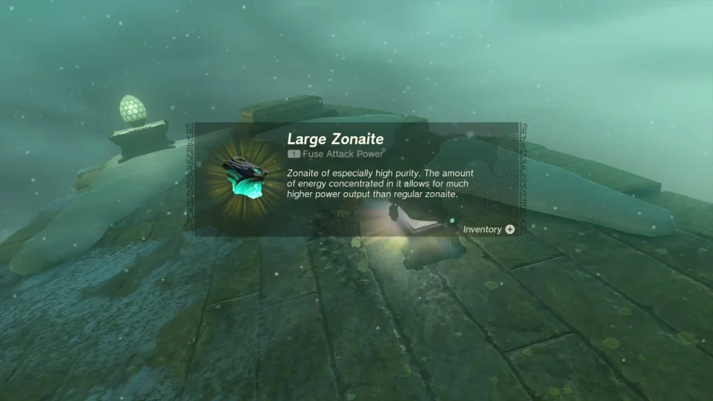 Large Zonaite item box on the western floating ruin Large Zonaite item box on the western floating ruin