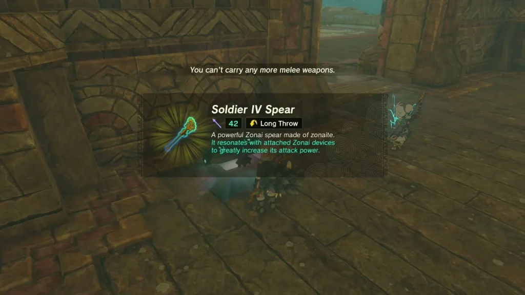 Soldier IV Spear item box from the chest that was in the ice Soldier IV Spear item box from the chest that was in the ice