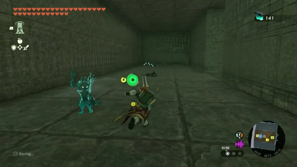 Labyrinth corridor after the chest is emptied with the material counter rising Labyrinth corridor after the chest is emptied with the material counter rising