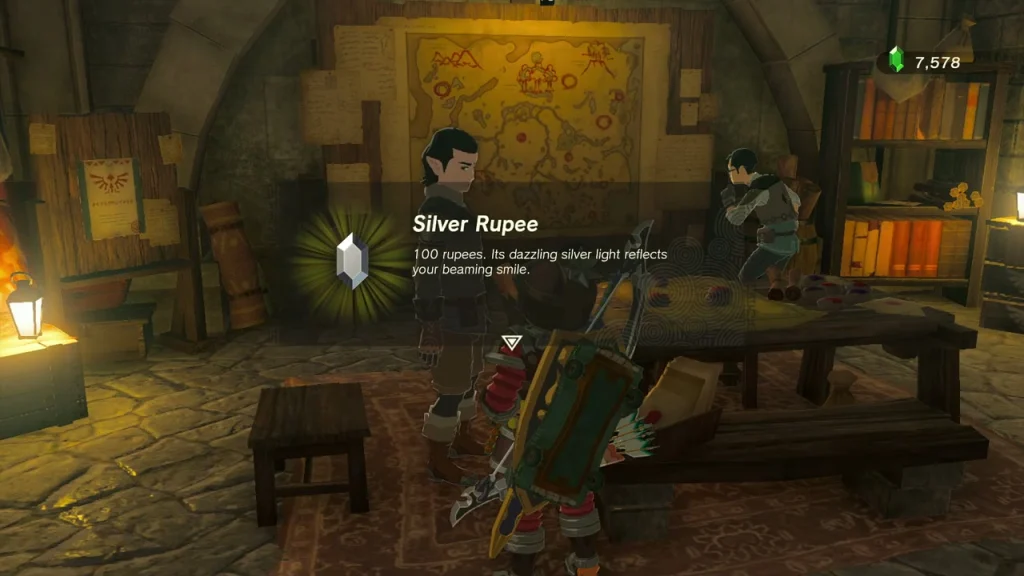 Silver Rupee item box in the monster-control crew room Silver Rupee item box in the monster-control crew room