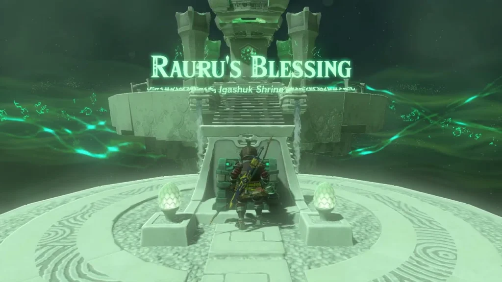 Rauru's Blessing title over Igashuk Shrine Rauru's Blessing title over Igashuk Shrine