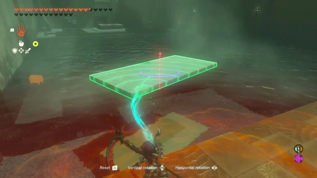 Stone slab placed over the water as a platform Stone slab placed over the water as a platform
