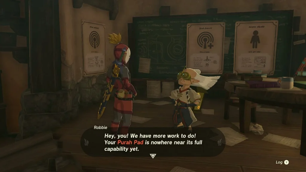 Robbie at the research lab saying more work is left on the Purah Pad Robbie at the research lab saying more work is left on the Purah Pad