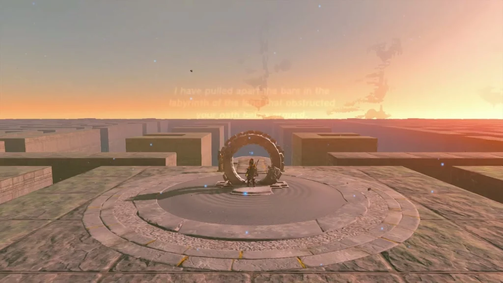 Ring-shaped platform on the roof of the sky labyrinth at sunset Ring-shaped platform on the roof of the sky labyrinth at sunset