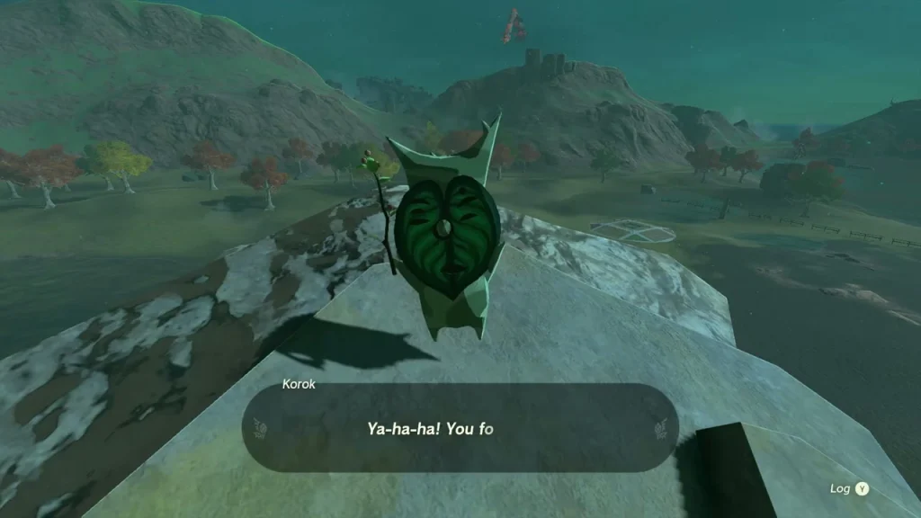 Korok hidden at the top of the broken stone arch Korok hidden at the top of the broken stone arch