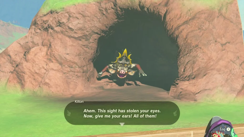 Bokoblin sculpture displayed on the stage next to Tarrey Town's cliff cave Bokoblin sculpture displayed on the stage next to Tarrey Town's cliff cave
