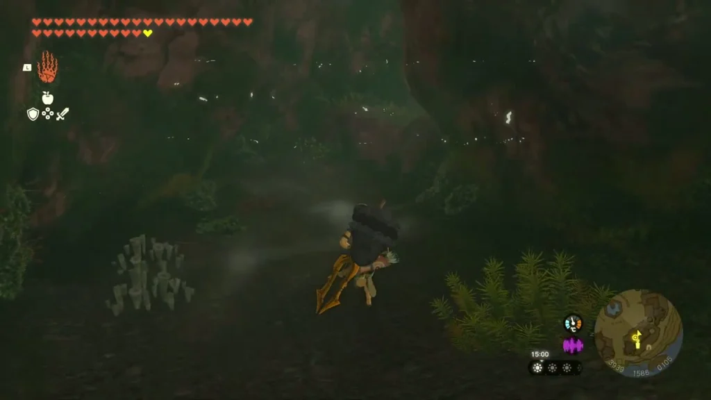 Dark cave passage of Tarrey Town Tunnel lit by a Brightbloom Seed Dark cave passage of Tarrey Town Tunnel lit by a Brightbloom Seed