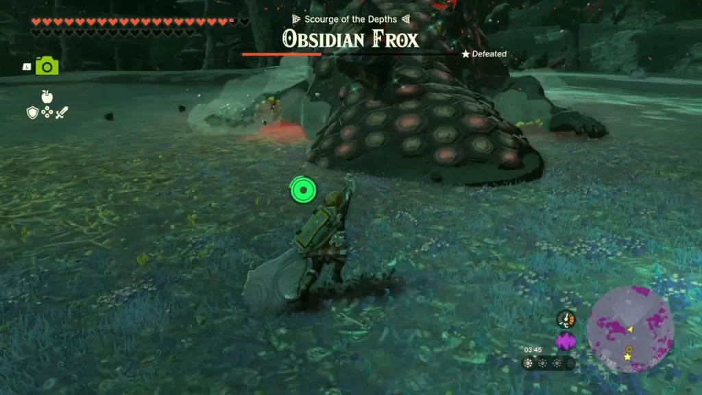 Approach to the Obsidian Frox shell in the Depths Approach to the Obsidian Frox shell in the Depths
