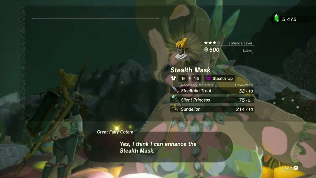Stealth Mask upgrade showing Stealthfin Trout, Silent Princess and Sundelion Stealth Mask upgrade showing Stealthfin Trout, Silent Princess and Sundelion