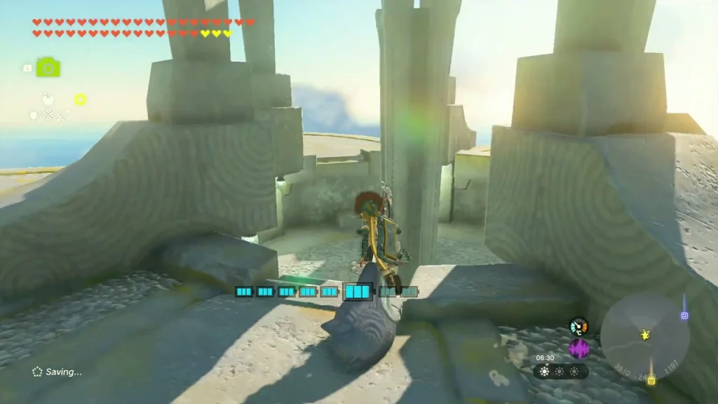 Slab beside the pillars of the East Necluda tablet island Slab beside the pillars of the East Necluda tablet island