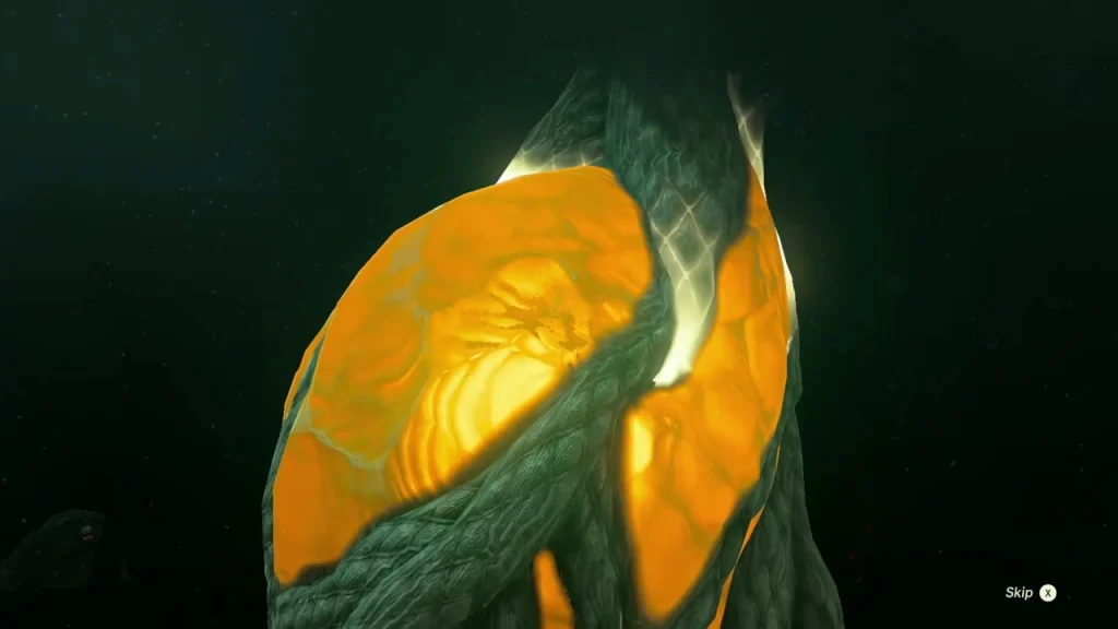 Glowing orange bulb inside the roots of the Apapes Lightroot Glowing orange bulb inside the roots of the Apapes Lightroot