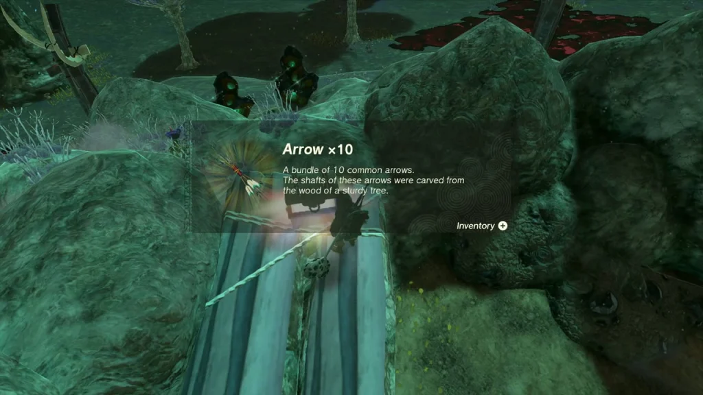 Arrow x10 reward at the chest on the wooden planks Arrow x10 reward at the chest on the wooden planks