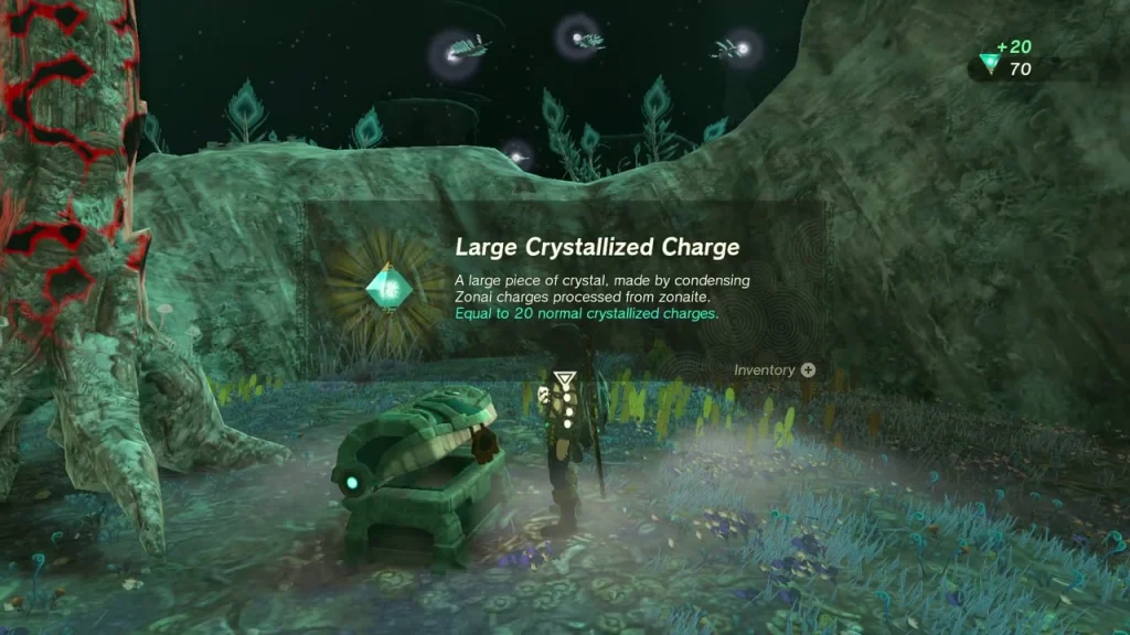 Large Crystallized Charge reward, equal to 20 normal charges, at the Giant's Grove chest Large Crystallized Charge reward, equal to 20 normal charges, at the Giant's Grove chest