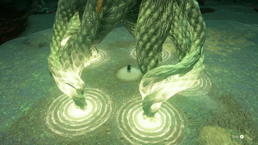 Sinonoyk Lightroot lit, with glowing roots and light rings at their feet Sinonoyk Lightroot lit, with glowing roots and light rings at their feet
