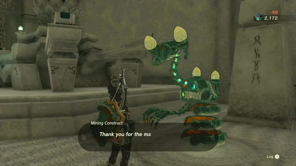 Mining Construct accepting 50 Zonaite in exchange for an Ancient Blade Mining Construct accepting 50 Zonaite in exchange for an Ancient Blade