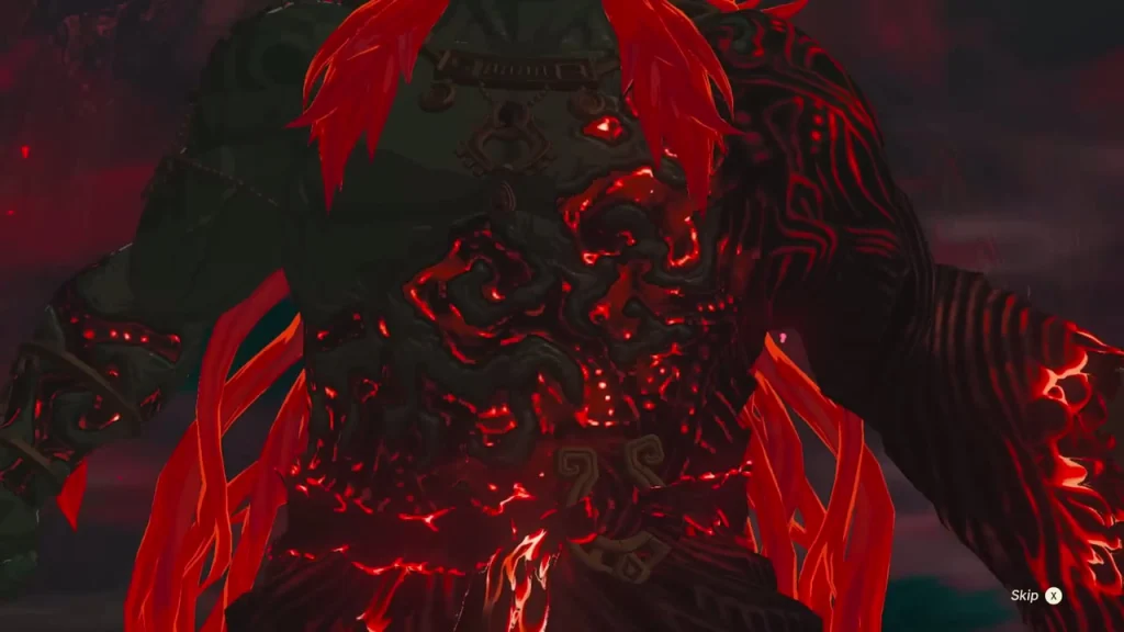 Ganondorf's red crystalline body at full strength Ganondorf's red crystalline body at full strength