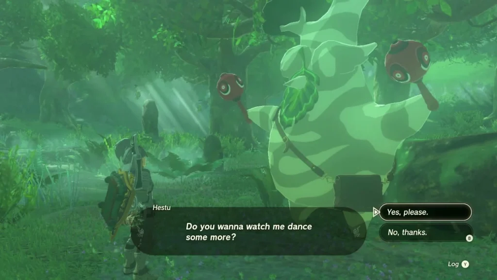 Hestu in Korok Forest offering to dance again Hestu in Korok Forest offering to dance again