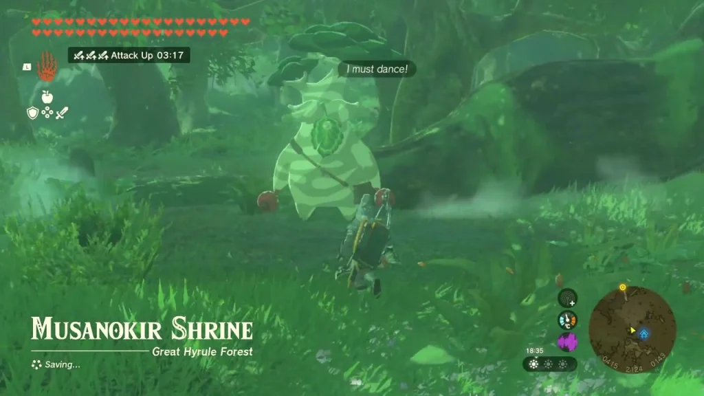 Musanokir Shrine title card at the edge of Korok Forest in Great Hyrule Forest Musanokir Shrine title card at the edge of Korok Forest in Great Hyrule Forest