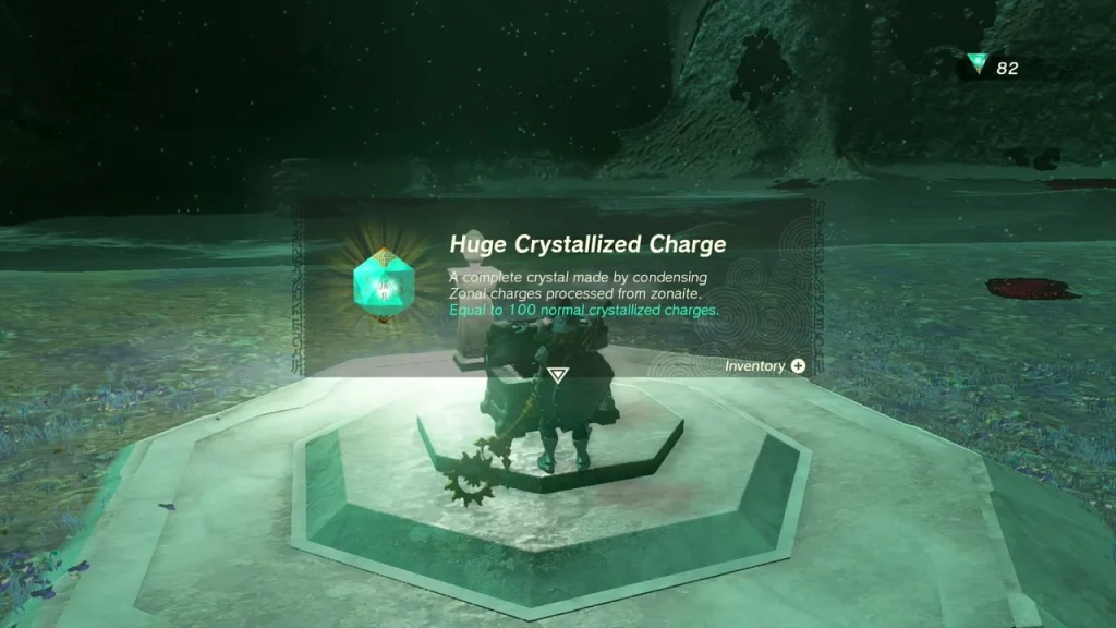 Huge Crystallized Charge item box on the arena pedestal Huge Crystallized Charge item box on the arena pedestal