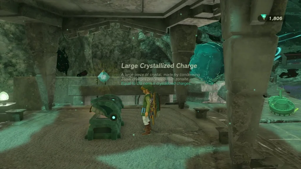 Large Crystallized Charge item box above the hall chest
