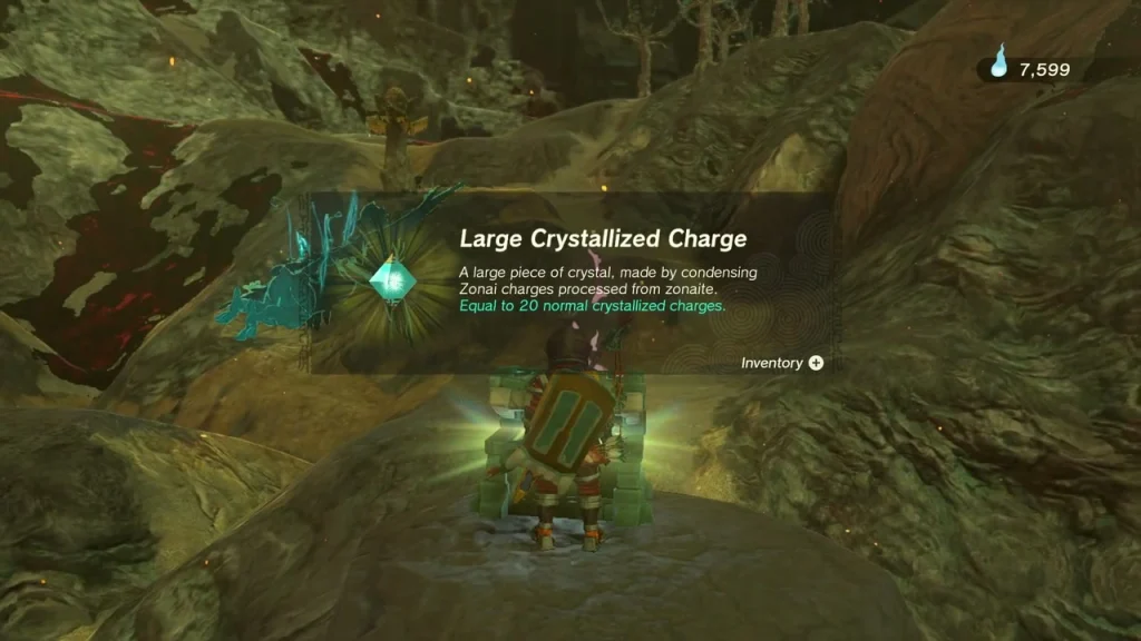 Large Crystallized Charge item box above the lavafall ledge chest