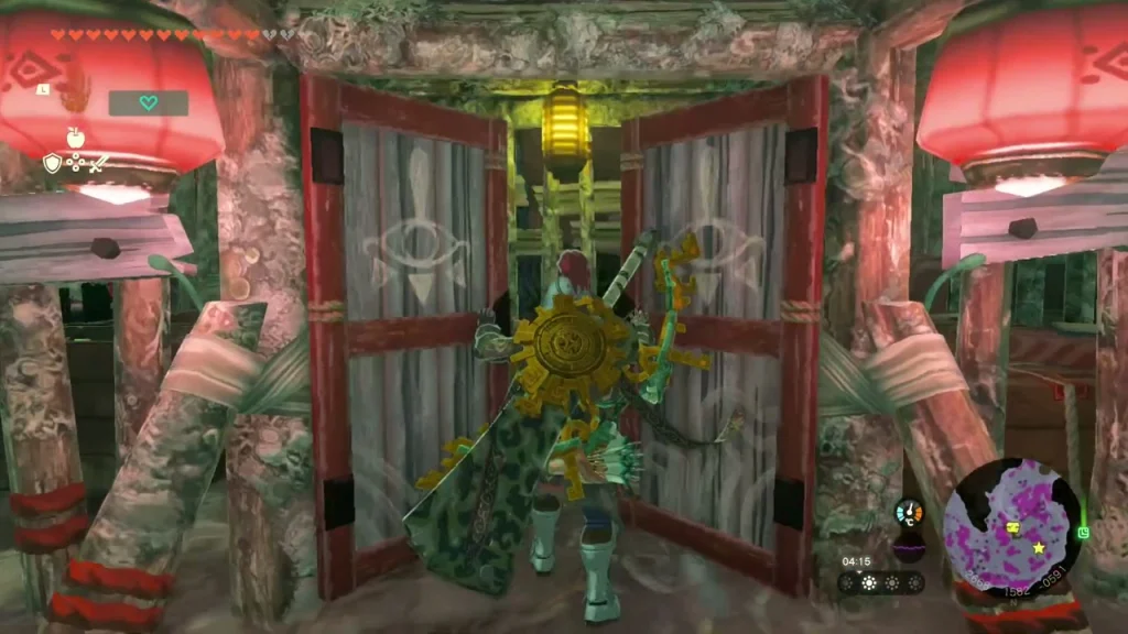 Red Yiga doors with eye symbol at the Big Rig hideout Red Yiga doors with eye symbol at the Big Rig hideout