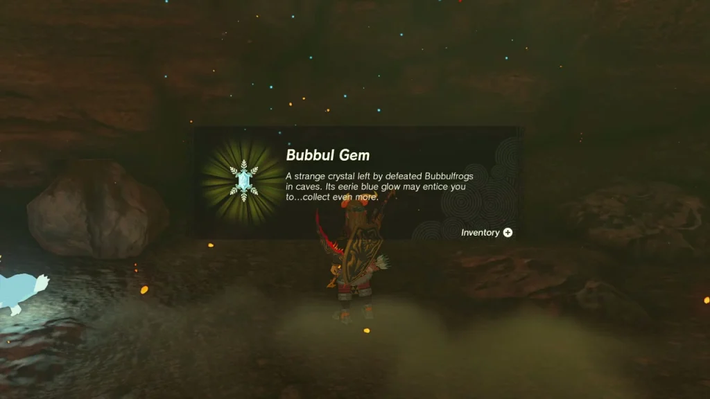 Bubbul Gem item box in a dim cave tunnel Bubbul Gem item box in a dim cave tunnel