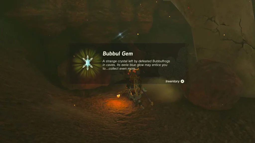 Bubbul Gem item box in a lava-lit cave Bubbul Gem item box in a lava-lit cave