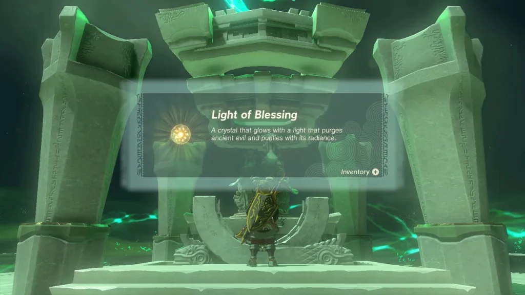 Light of Blessing altar glowing at the end of Jiotak Shrine Light of Blessing altar glowing at the end of Jiotak Shrine