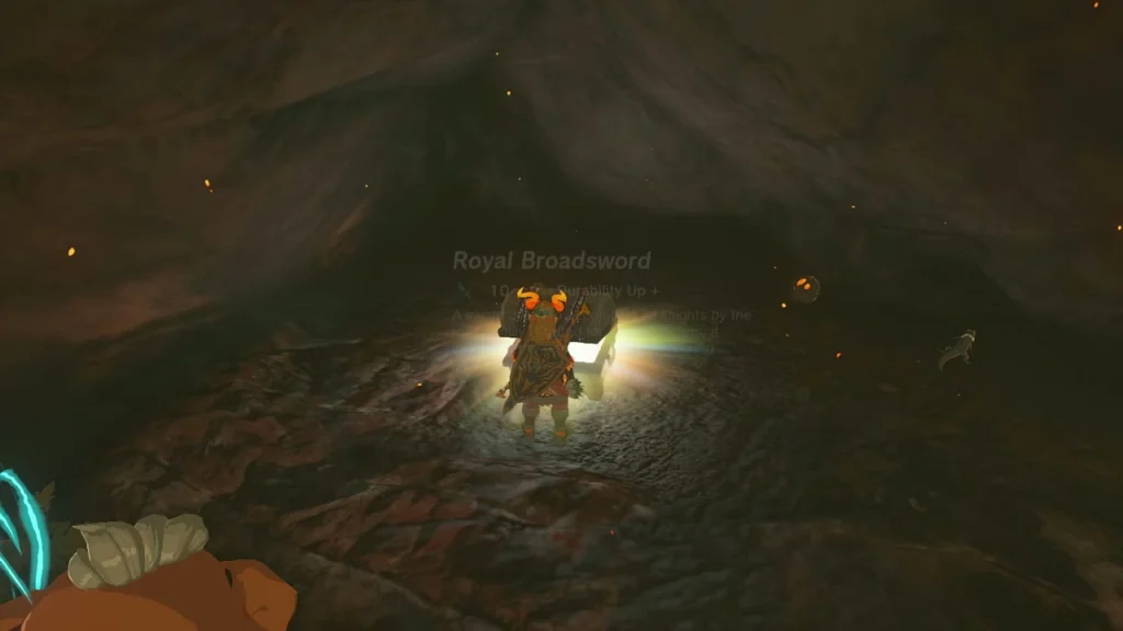 Royal Broadsword glowing on the floor of a dark cave Royal Broadsword glowing on the floor of a dark cave