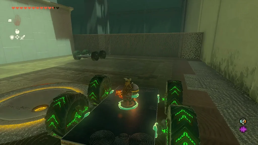Glowing orb on a raised platform above a lava room Glowing orb on a raised platform above a lava room