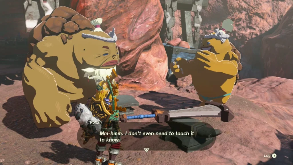 Fugo at an anvil in the Goron City forge Fugo at an anvil in the Goron City forge
