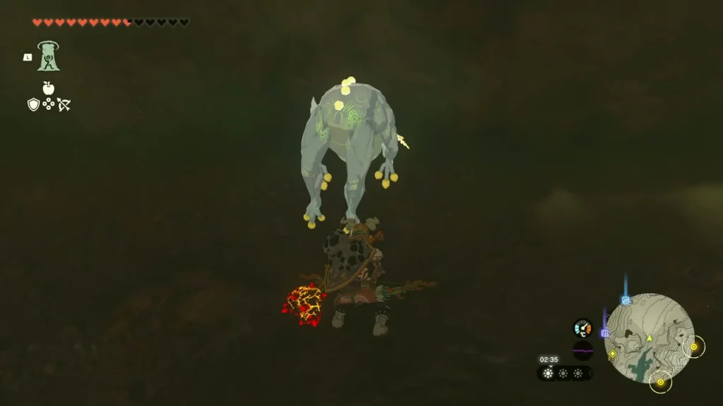 Bubbulfrog bouncing in a dark cave near the stronghold Bubbulfrog bouncing in a dark cave near the stronghold