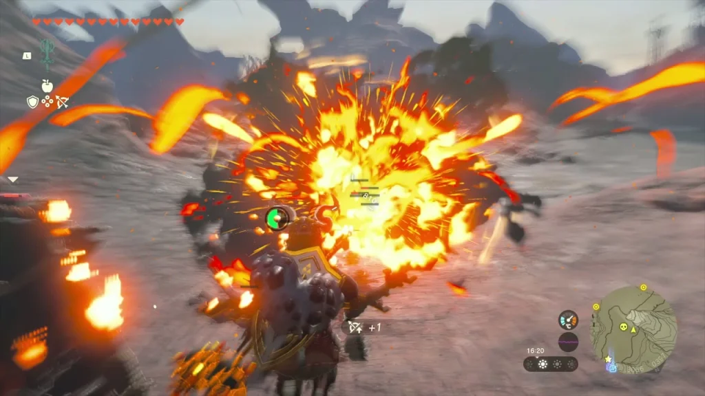 Igneo Talus engulfed in a fireball blast on the plateau Igneo Talus engulfed in a fireball blast on the plateau