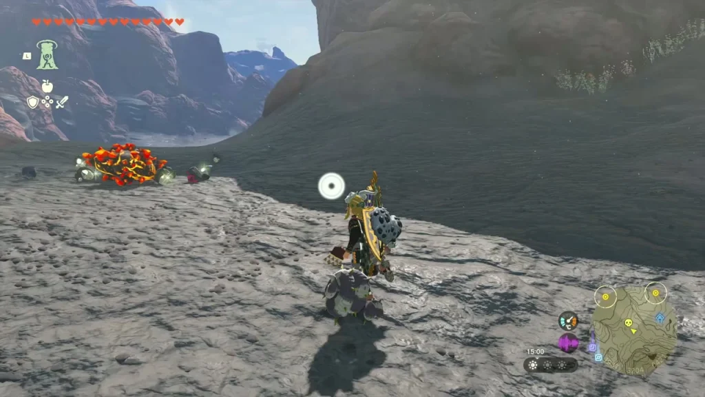 Barren plateau slope above Goron City where the Igneo Talus roams Barren plateau slope above Goron City where the Igneo Talus roams