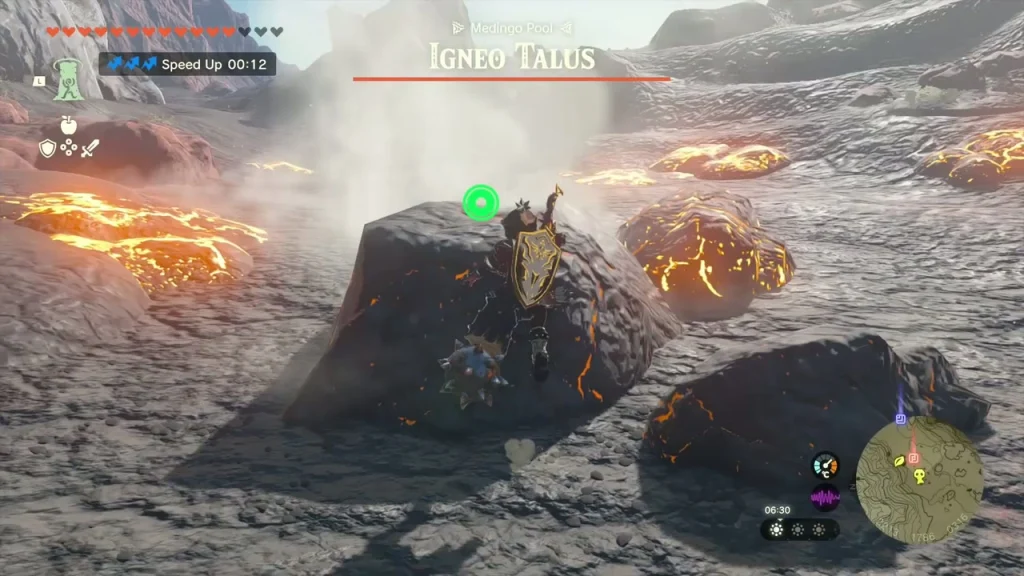 Igneo Talus fighting on a steaming rock slope Igneo Talus fighting on a steaming rock slope