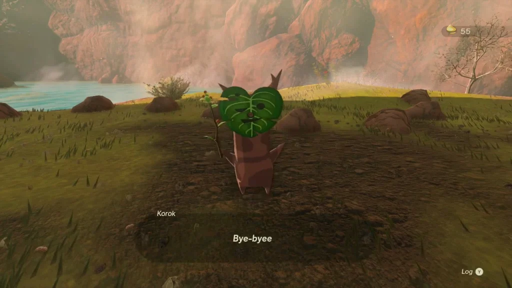 Korok standing on the hill after the pattern is completed Korok standing on the hill after the pattern is completed
