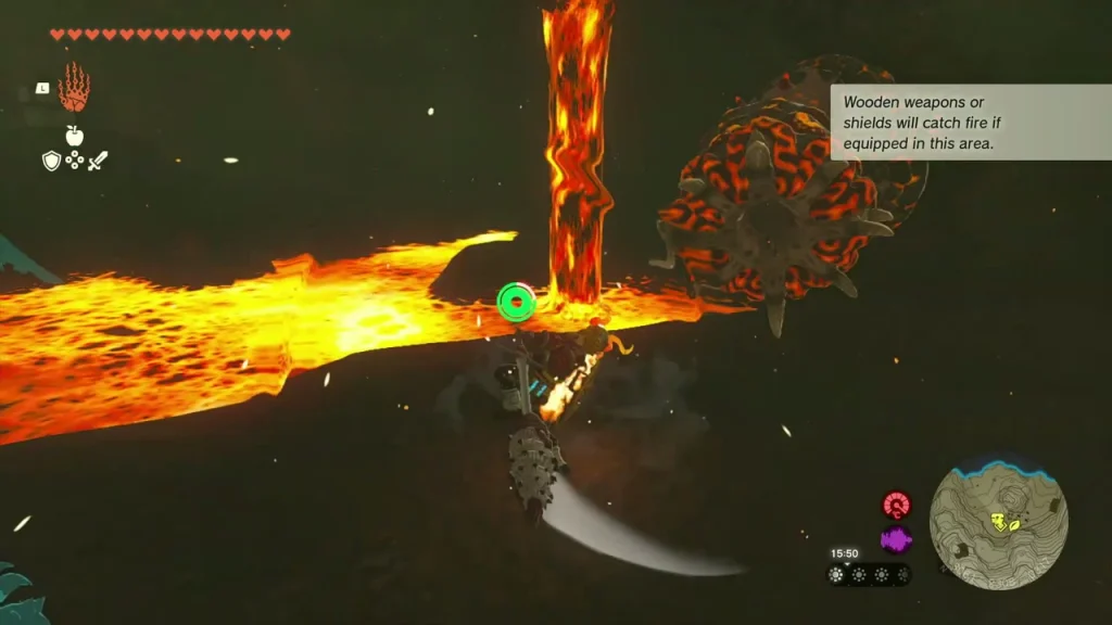 Lava ledge and fire pillar inside Shadow Hamlet Ruins Well Lava ledge and fire pillar inside Shadow Hamlet Ruins Well