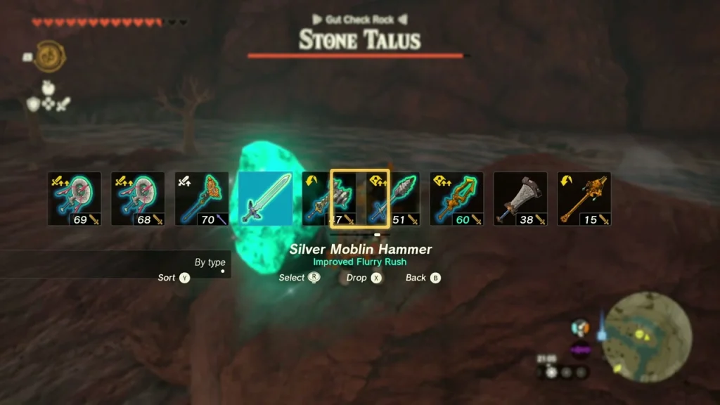 Stone Talus health bar over the Gut Check Rock fight Stone Talus health bar over the Gut Check Rock fight