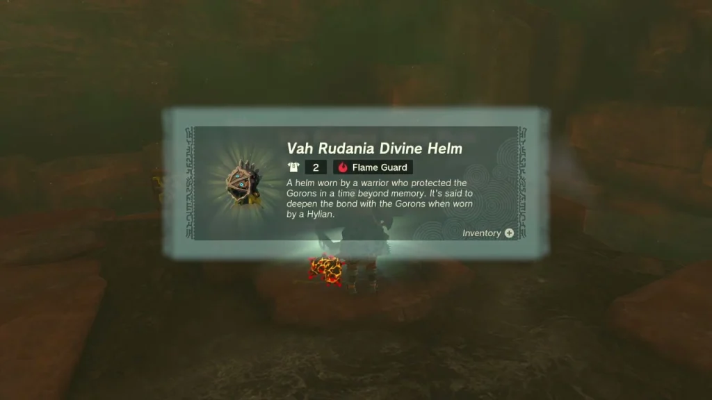 Vah Rudania Divine Helm item box with its Flame Guard line Vah Rudania Divine Helm item box with its Flame Guard line