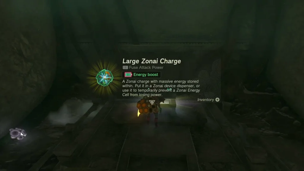 Large Zonai Charge item box from the chest past the gate Large Zonai Charge item box from the chest past the gate